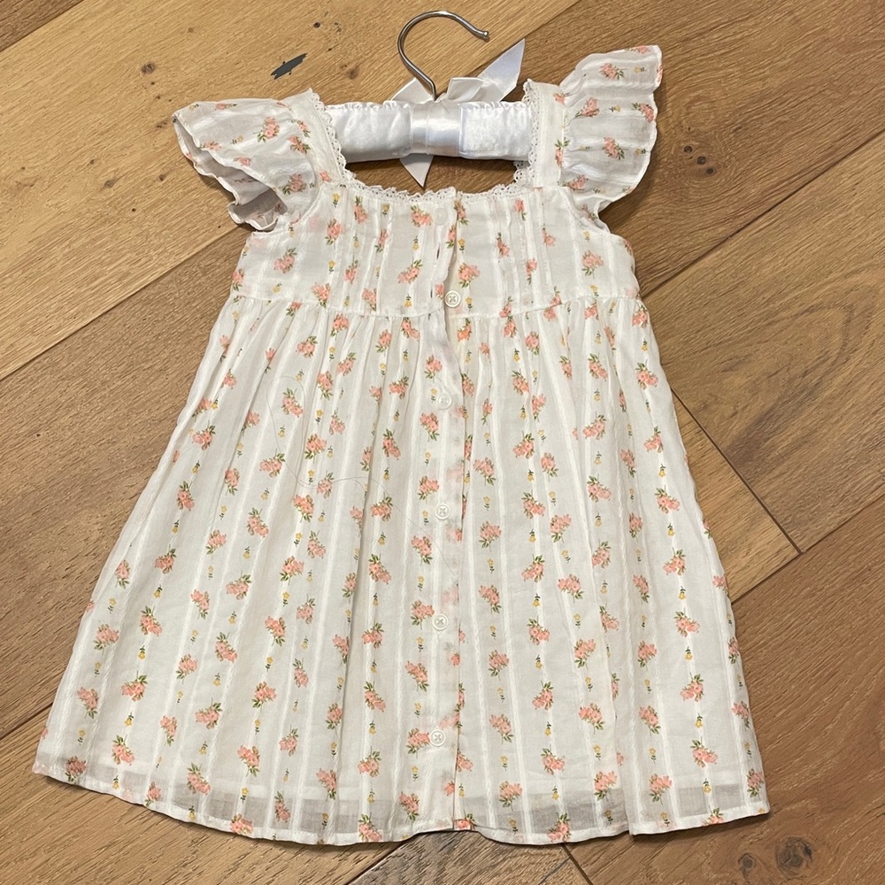 Janie and Jack White Floral Kids Dress
